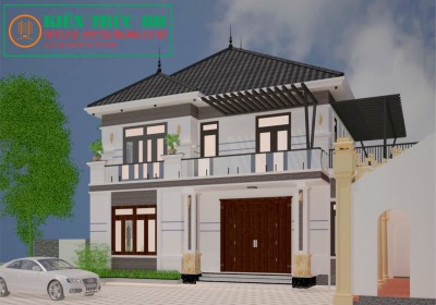 Dự án thiết kế nhà ở 2 tầng mái Nhật ghi điểm và vô cùng ấn tượng gia đình chị Vui tại Quảng Trường,huyện Quảng Xương,Thanh Hoá